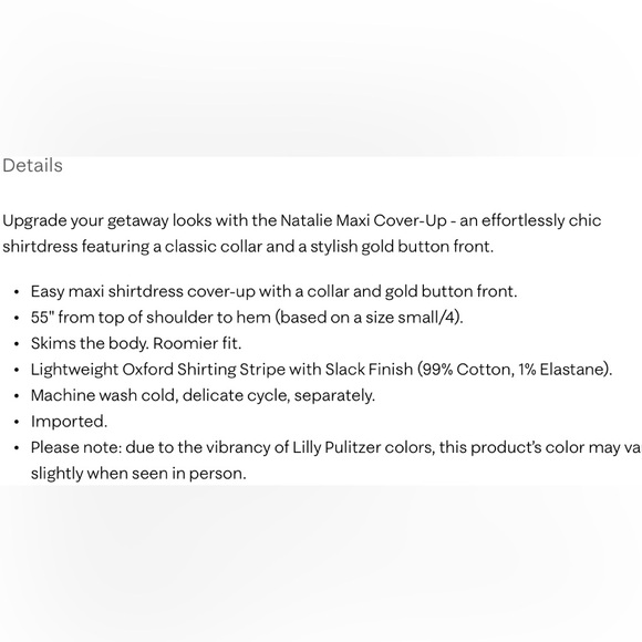 Lilly Pulitzer Maxi Cover-up. Ladies Medium - Picture 3 of 12